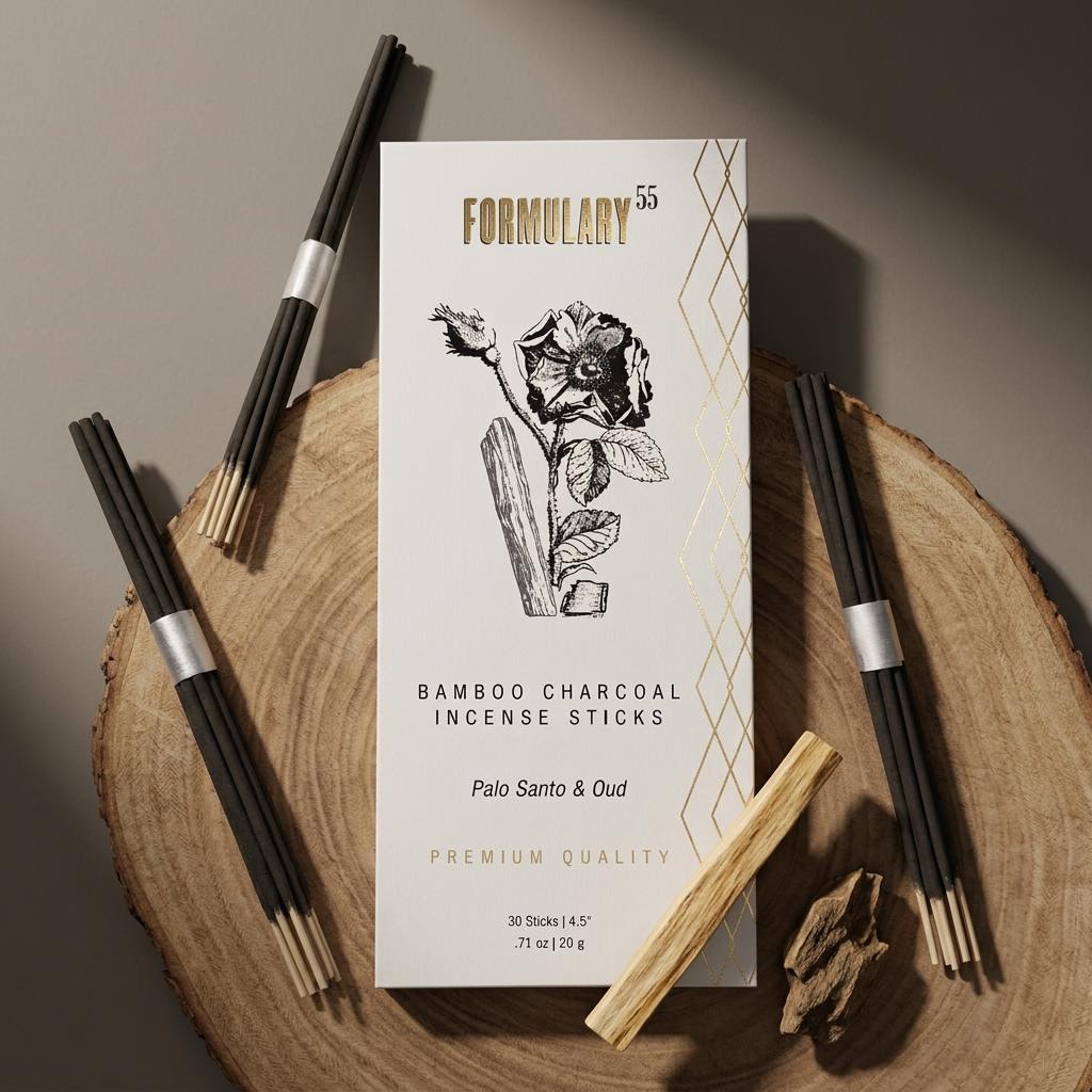 Palo Santo & Oud – Bamboo Charcoal Incense Sticks